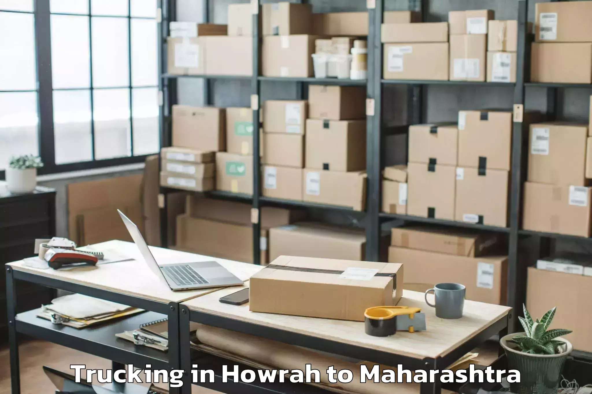 Easy Howrah to Mhasla Trucking Booking